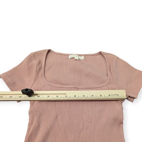 Cloud Ten Ribbed Baby Tee Pink Size Small E - Picture 3 of 6